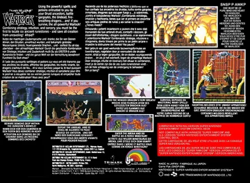 Warlock (Europe) box cover back